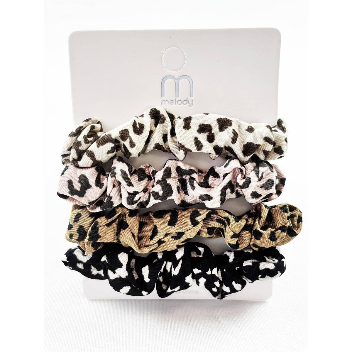 Cheetah Scrunchies- Set of 4