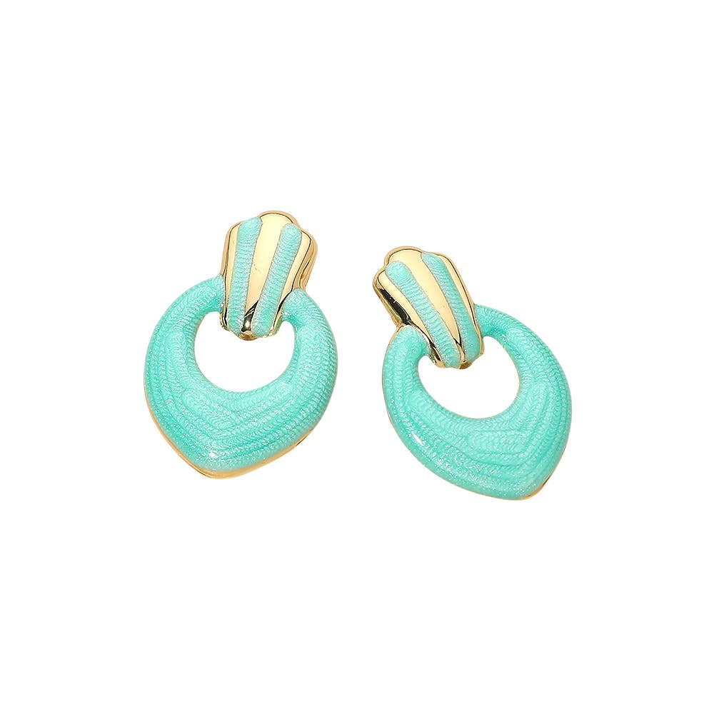 Enamel Door Knocker Earrings