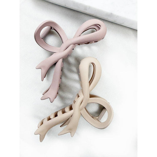 Jumbo Ribbon Bow Hair Claw Clip