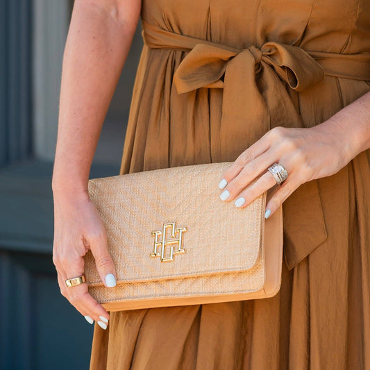 Bryn Clutch/Crossbody- Natural- by Caroline Hill