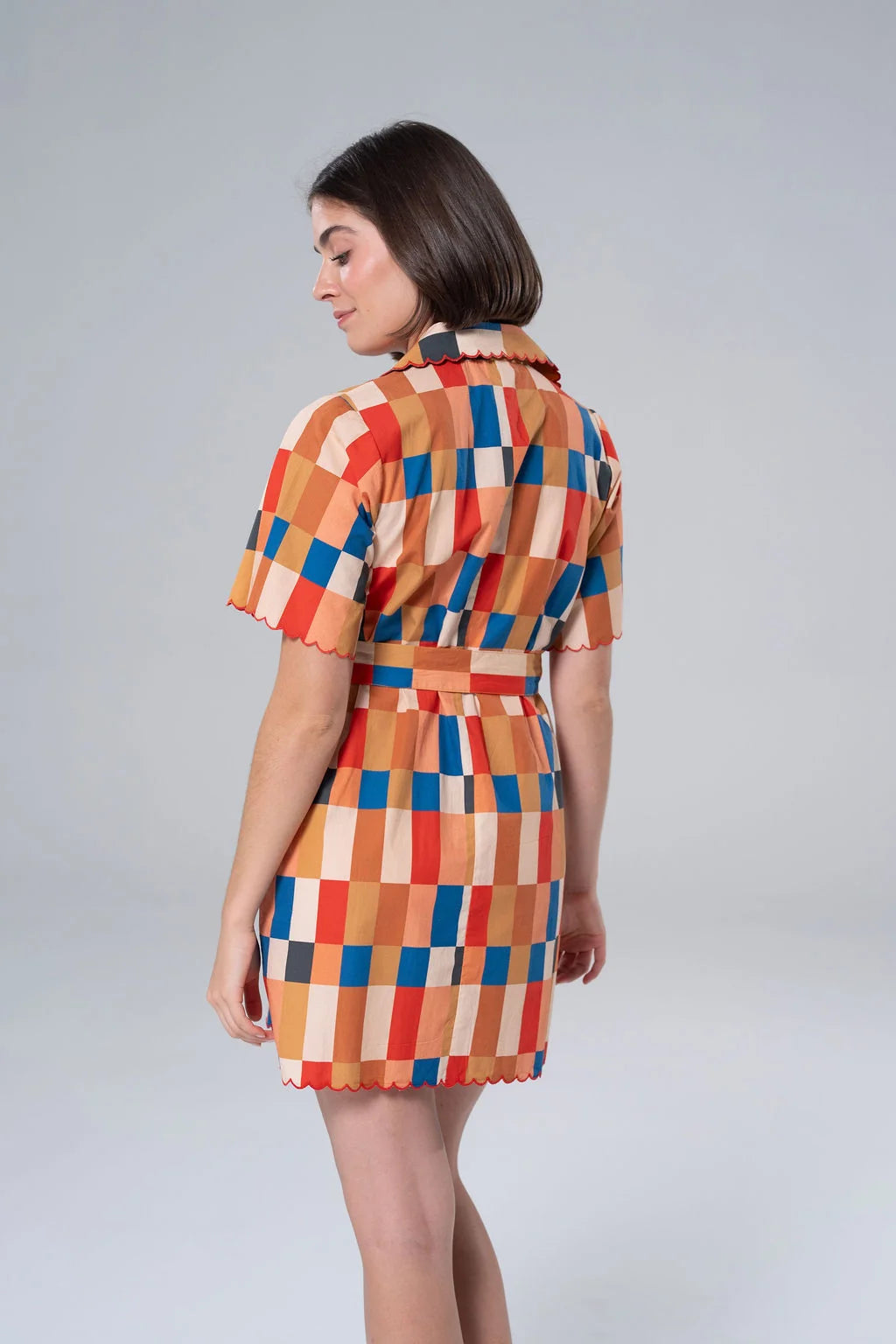 Monica Scalloped Mini Dress by Briton Court