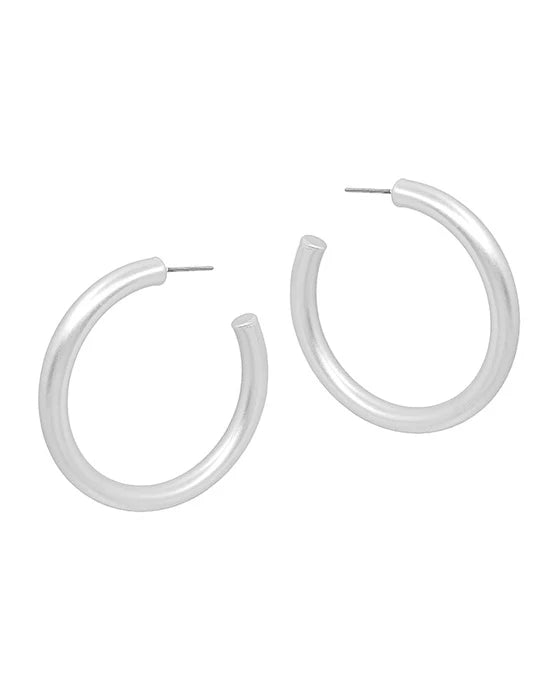 Bold Metal Hoop Earring- 45mm