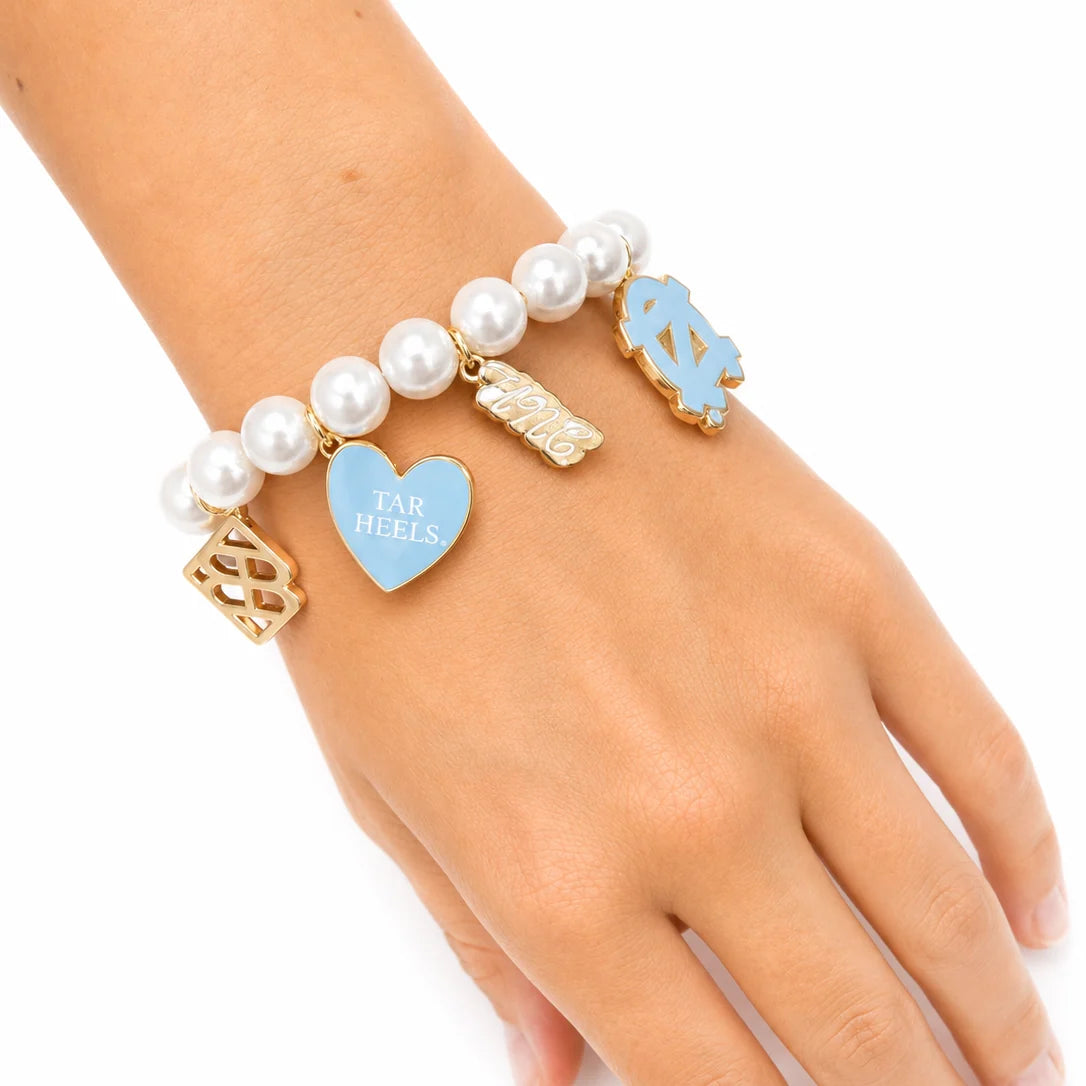 Gameday Pearl Charm Bracelet