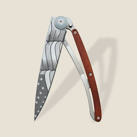 Stars and Stripes knife, Coral wood 37g