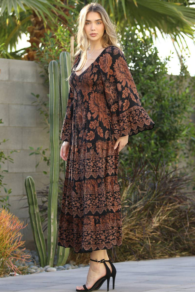Rustic Rose Maxi Dress