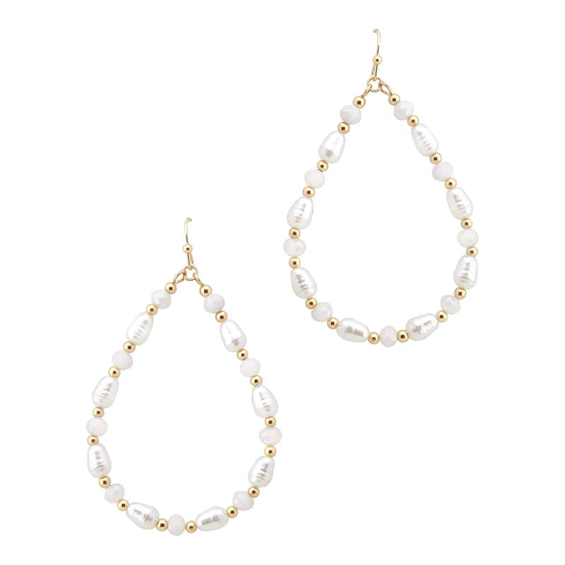 Multi Bead Teardrop Earring
