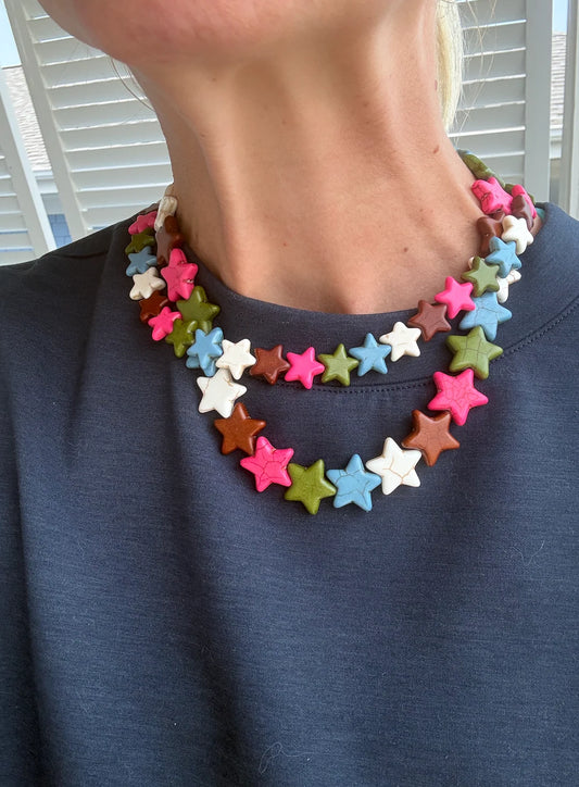 Star Necklace - Large - Fall Mix