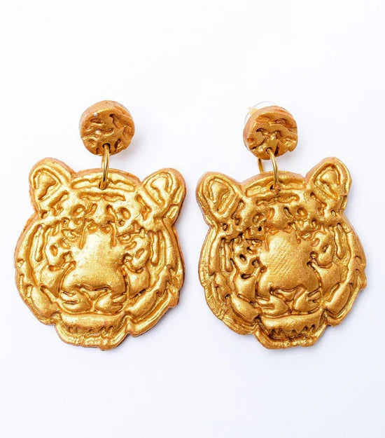 Tiger Double Dangle Earrings by Hidden Truth