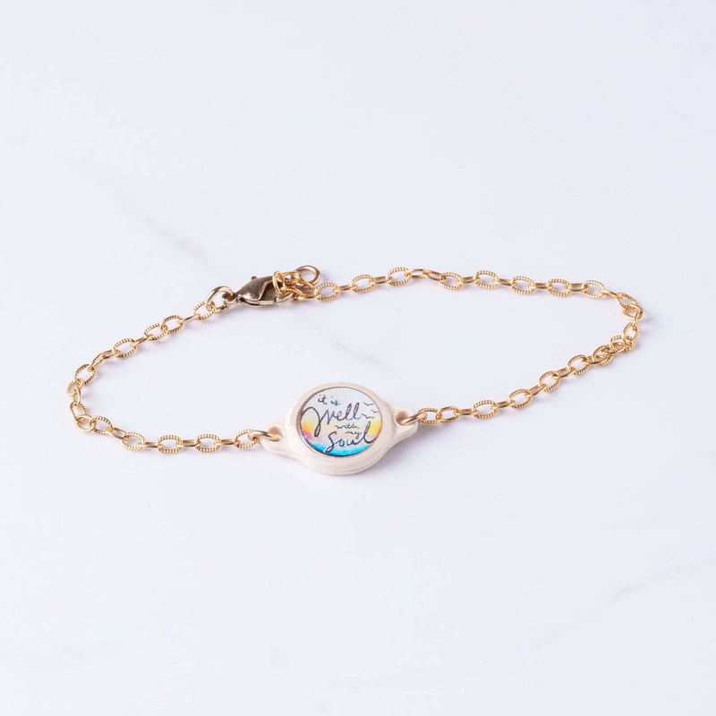Tap To Pray® Survivor Series Bracelet 14K Gold Plated It is well