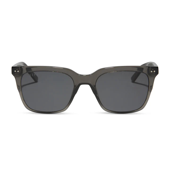 DIFF- Billie xl- Black Smoke Crystal Grey Polarized Sunglasses- Men's