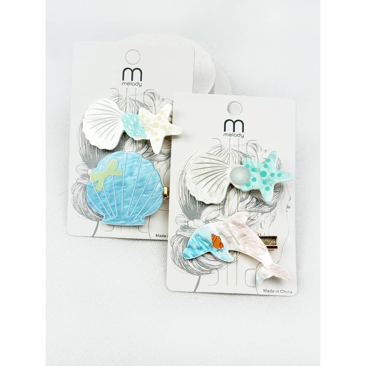 Mermaid Theme Styling Hair Clips
