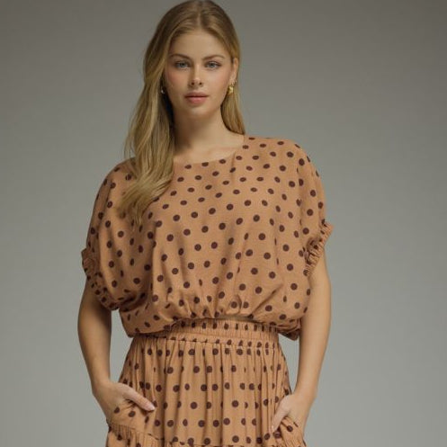 Cafe Polka Dot Top
