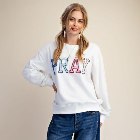 Pray Patch Front Pullover
