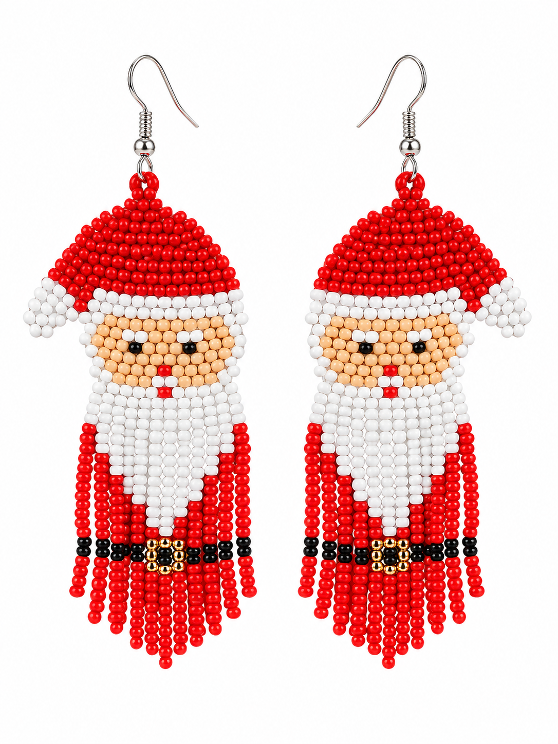 Santa Beaded Earrings