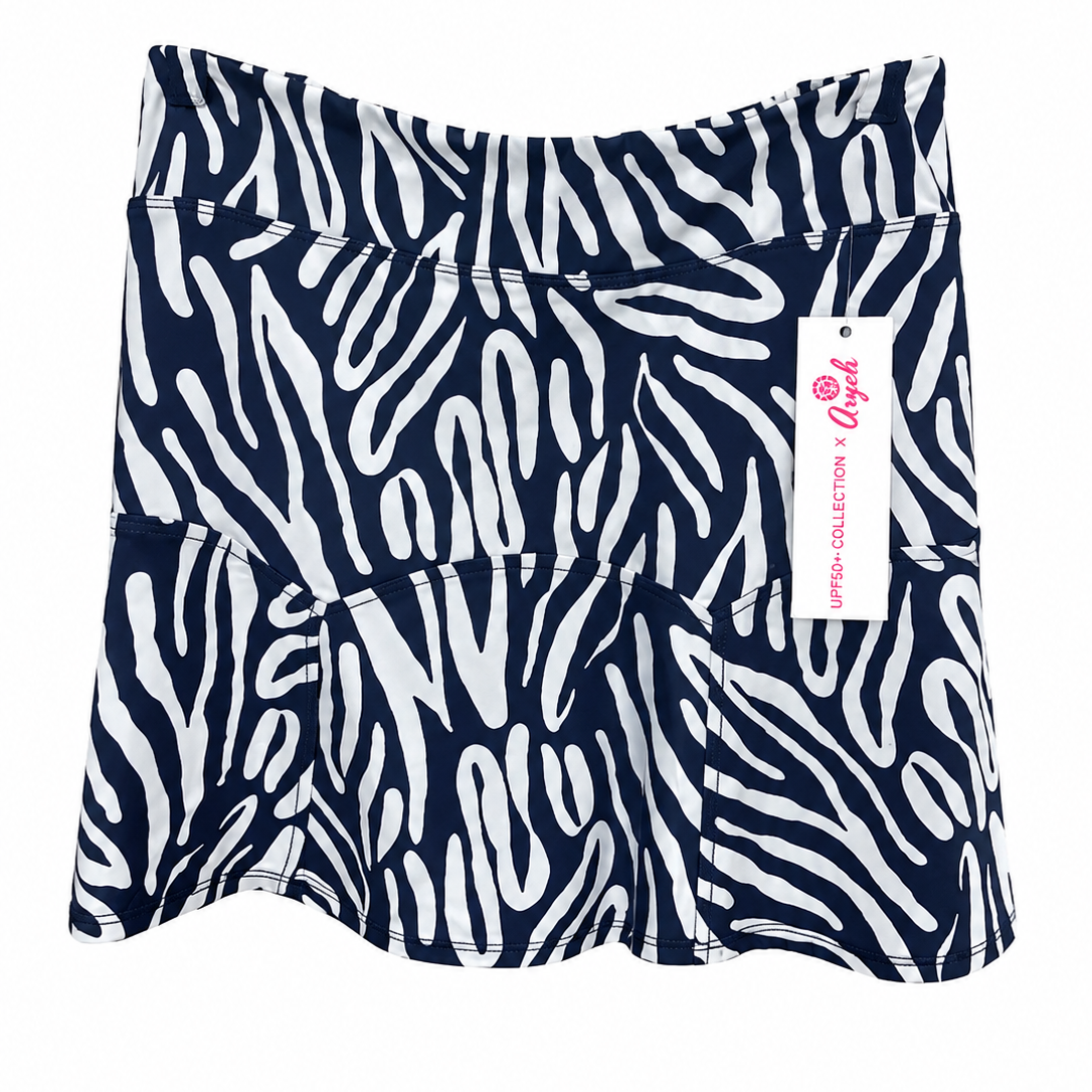 Rosario Ruffle Skort- Navy- by Aryeh