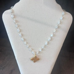 Baroque Pearl Necklace with Kait Cross by Hidden Truth