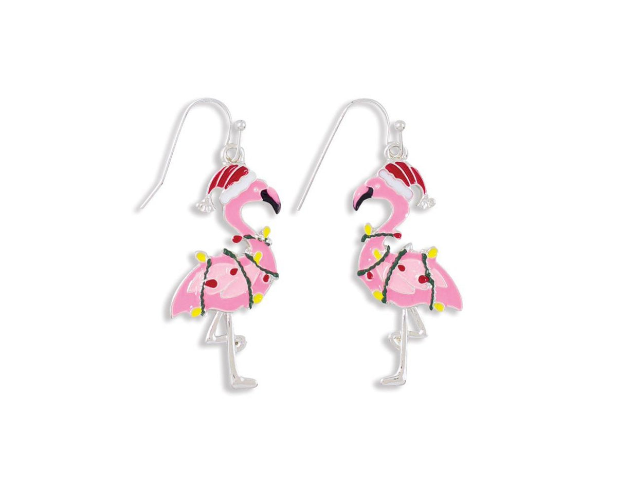 Holiday Flamingos with Lights