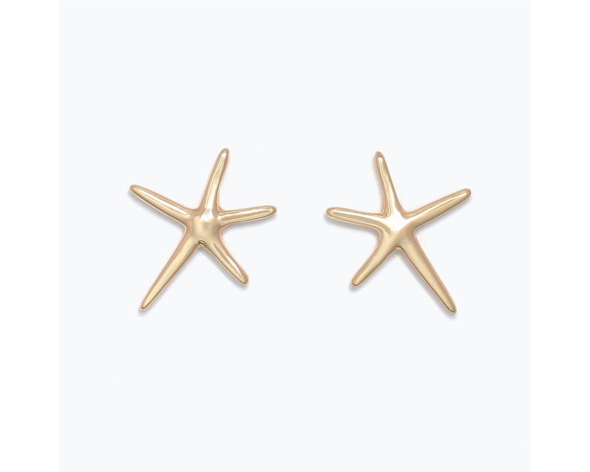 Classic Gold Starfish Earrings by Periwinkle