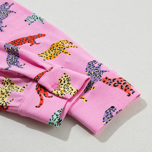 Pink Cheetah Pajama Set
