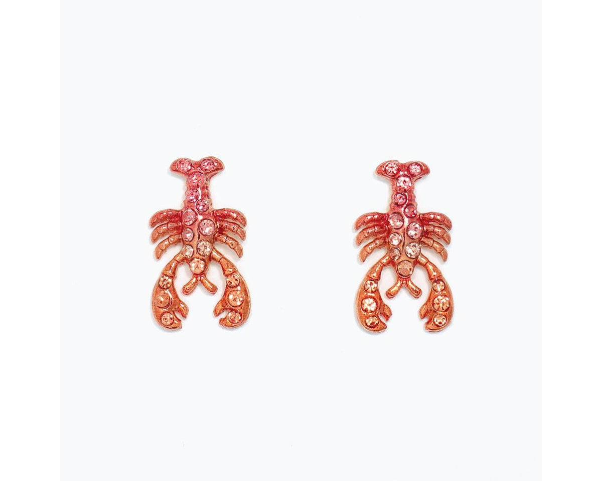 Glistening Red Lobster Earrings by Periwinkle