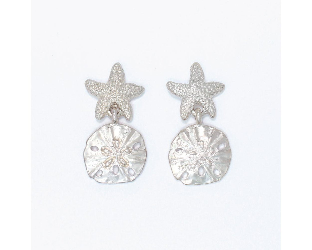 Starfish & Sand Dollar Earrings by Periwinkle