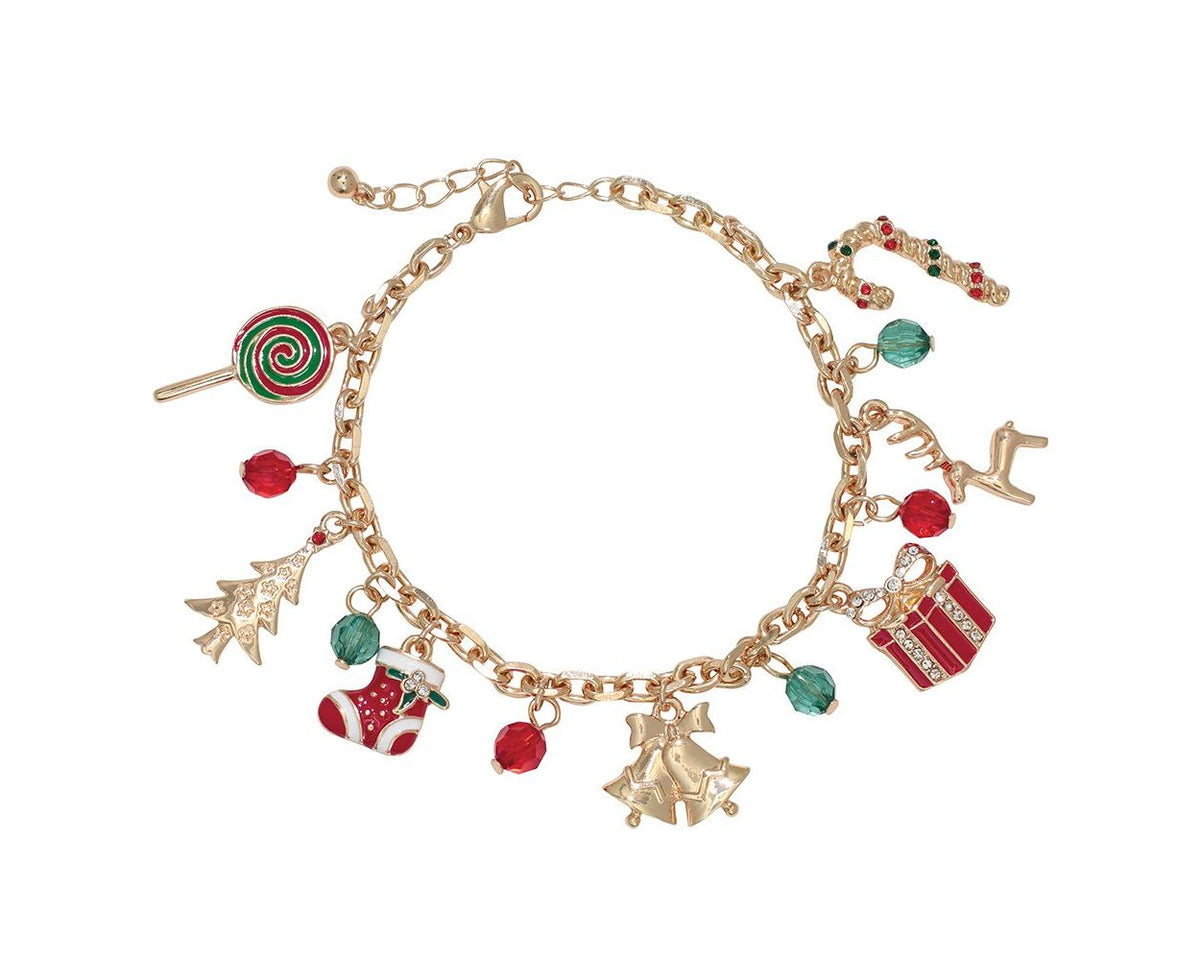 Festive Holiday Charms Bracelet by Periwinkle