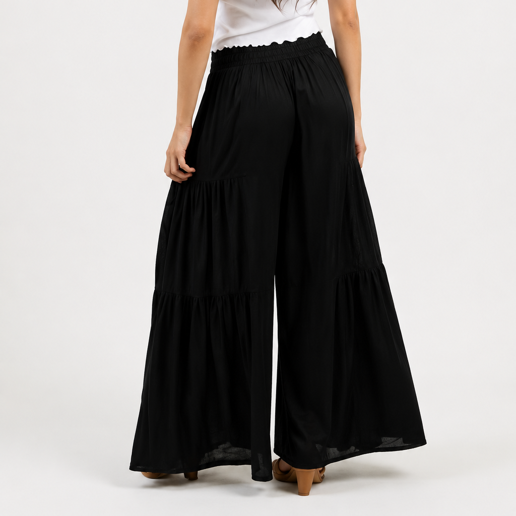 Black Beauty Wide-Leg Pants by Angie
