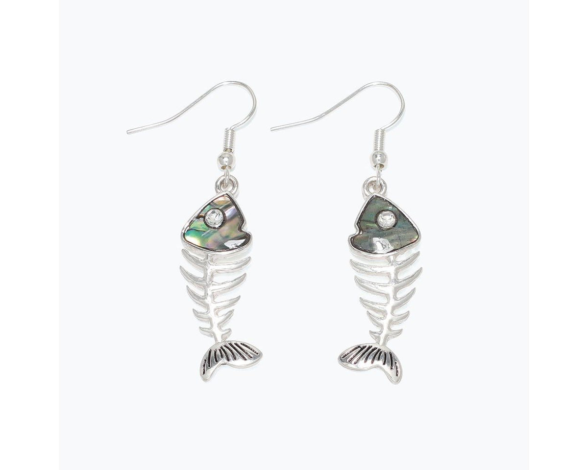 Silver Bonefish Earrings by Periwinkle