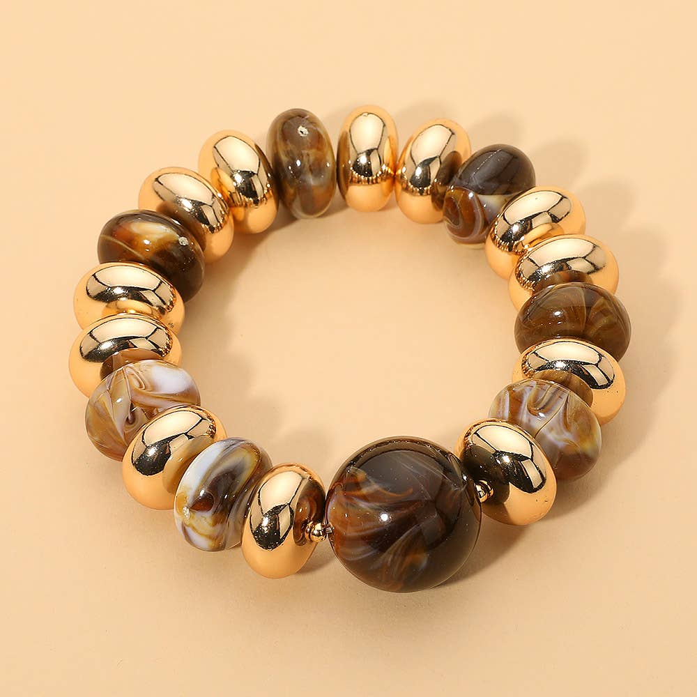 Chunky Beaded Stretch Bracelet