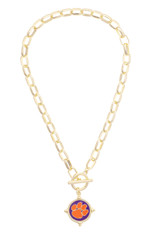 Clemson Tigers  Logo Intaglio Necklace