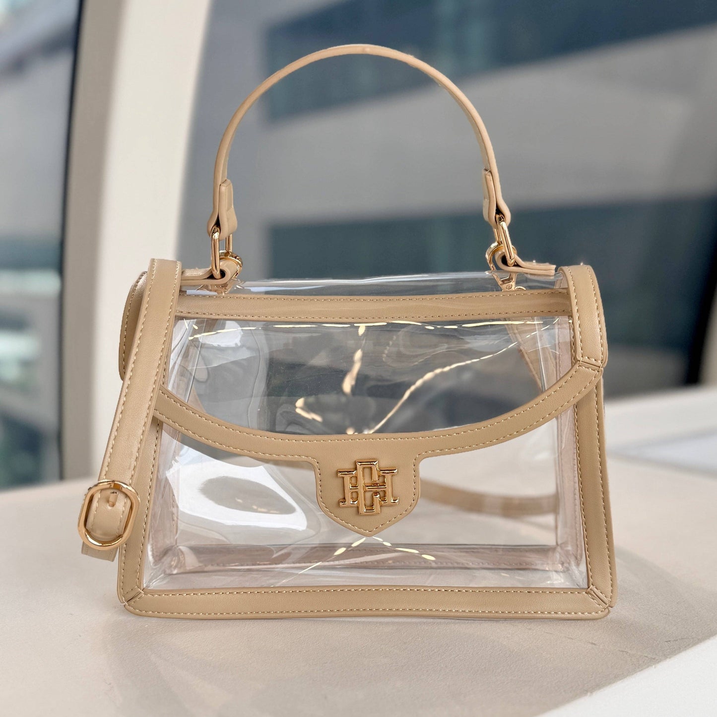 Morgan Clear Bag- Nude- by Caroline Hill