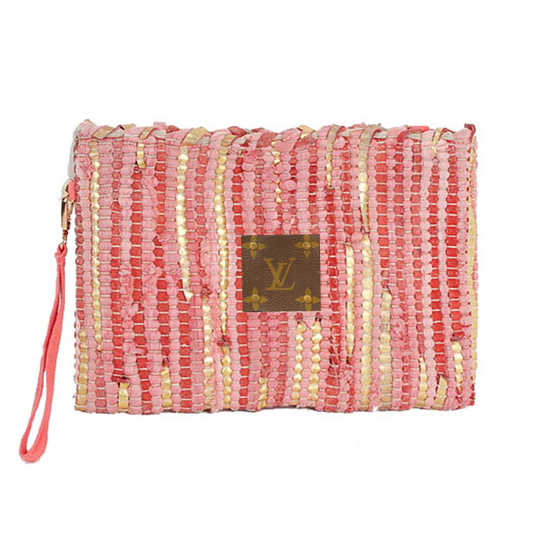 Upcycled Textured Wristlet