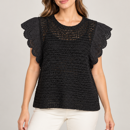 Sand Dollar Flutter Top