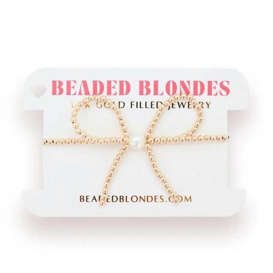 Gold Bow Bracelet by Beaded Blondes