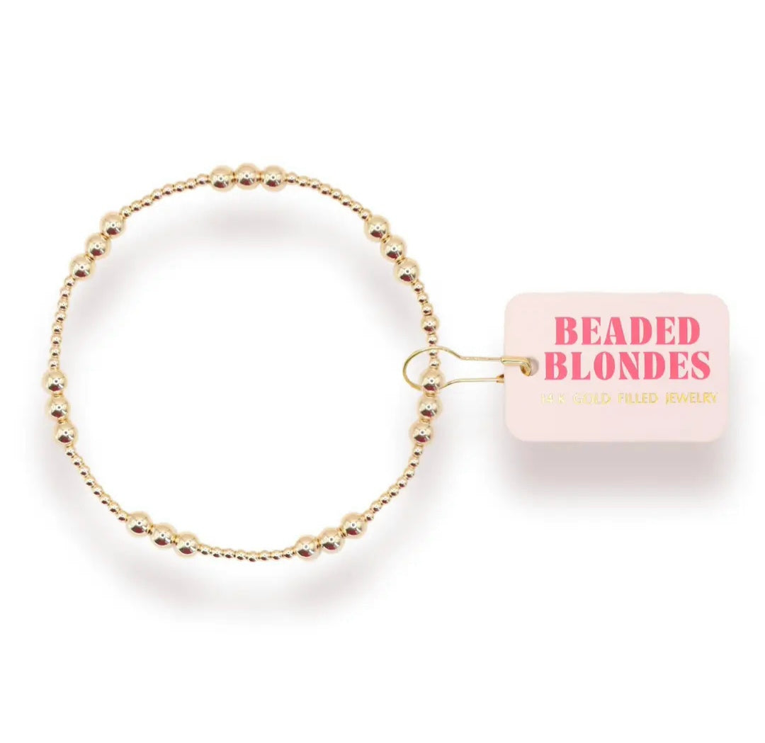 Ily Bracelet in Gold by Beaded Blondes