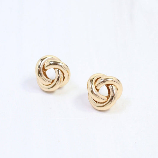 Jules Open Knot Stud Earring Gold