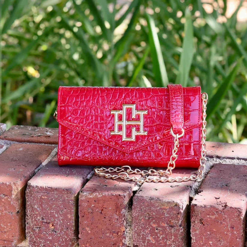 Carlington Clutch/Crossbody Red Patent by Caroline Hill