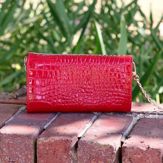 Carlington Clutch/Crossbody Red Patent by Caroline Hill