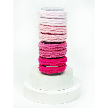Textured Rolled Hair Tie Set