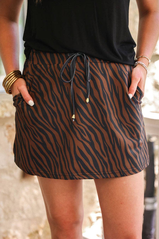 Chocolate Zebra Skort
