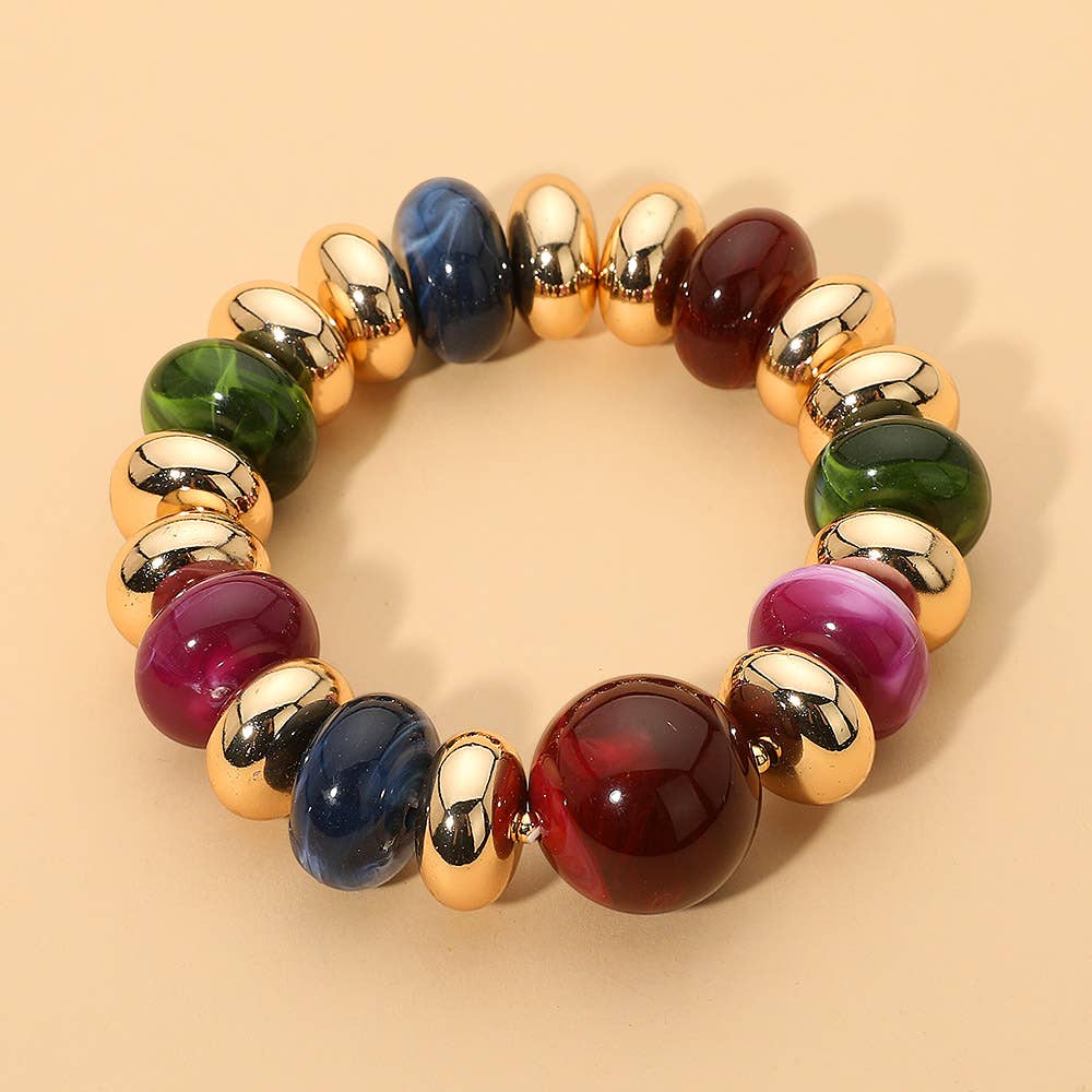 Chunky Beaded Stretch Bracelet