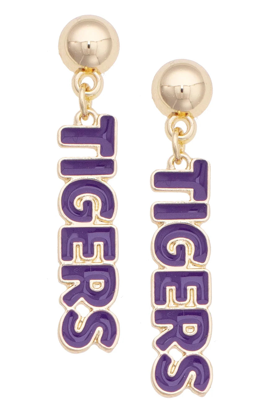 Clemson Tigers Puffy Nameplate Earrings by Canvas