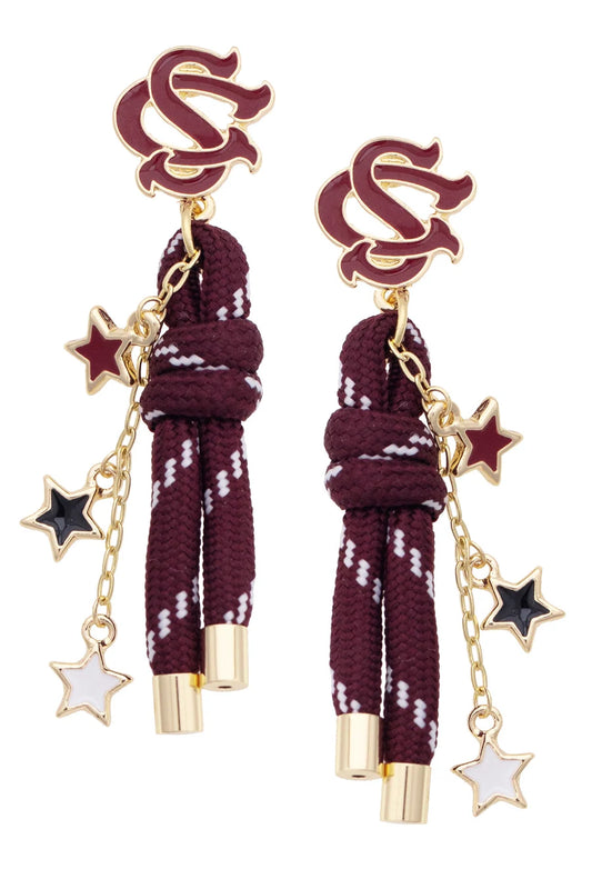 South Carolina Gamecocks Paracord Spirit Earrings