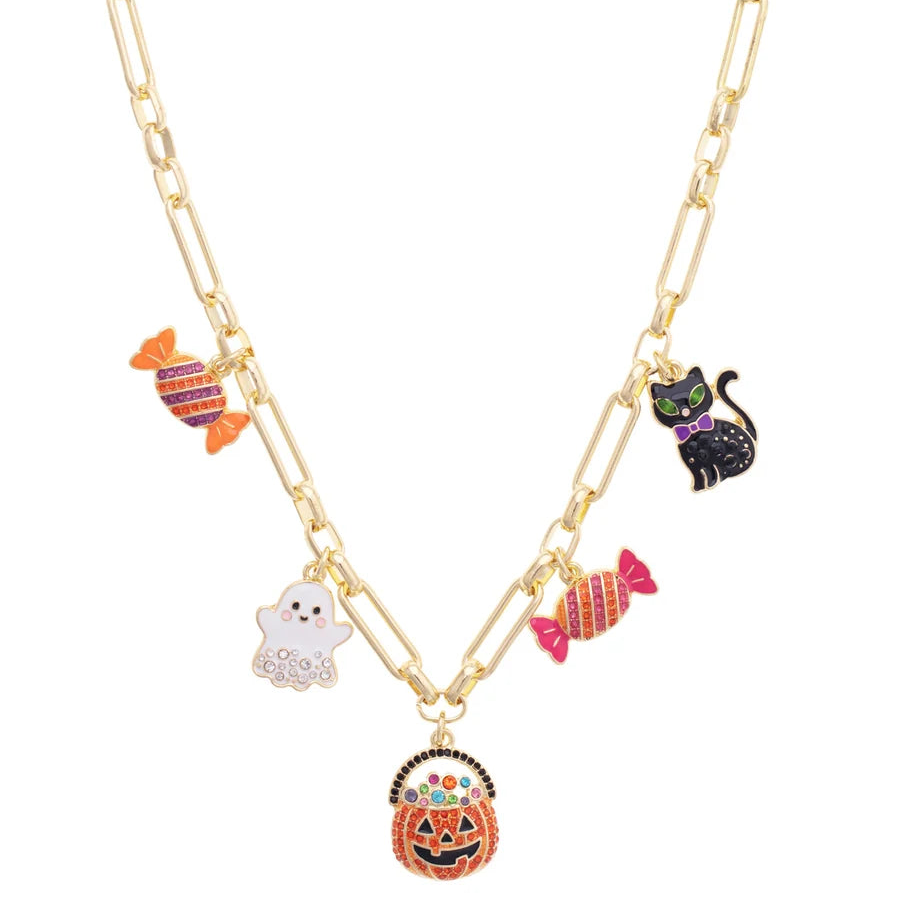 This is Halloween Enamel Charm Necklace by Canvas Style
