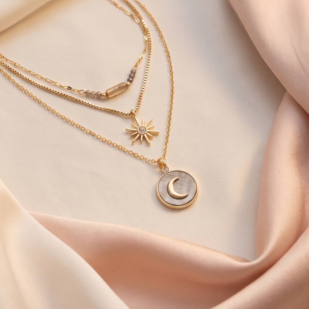 Celestial Moon And Star Necklace