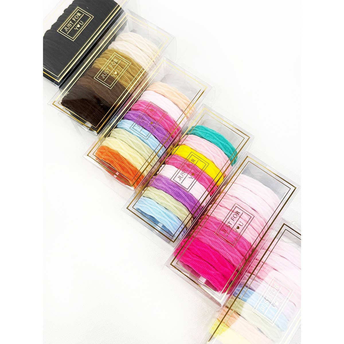 Textured Rolled Hair Tie Set