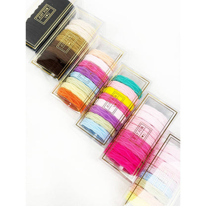 Textured Rolled Hair Tie Set