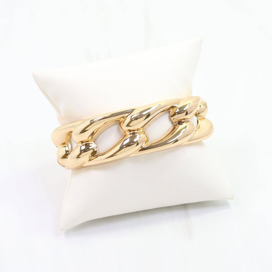 Jamil Link Bracelet- Gold- by Caroline Hill