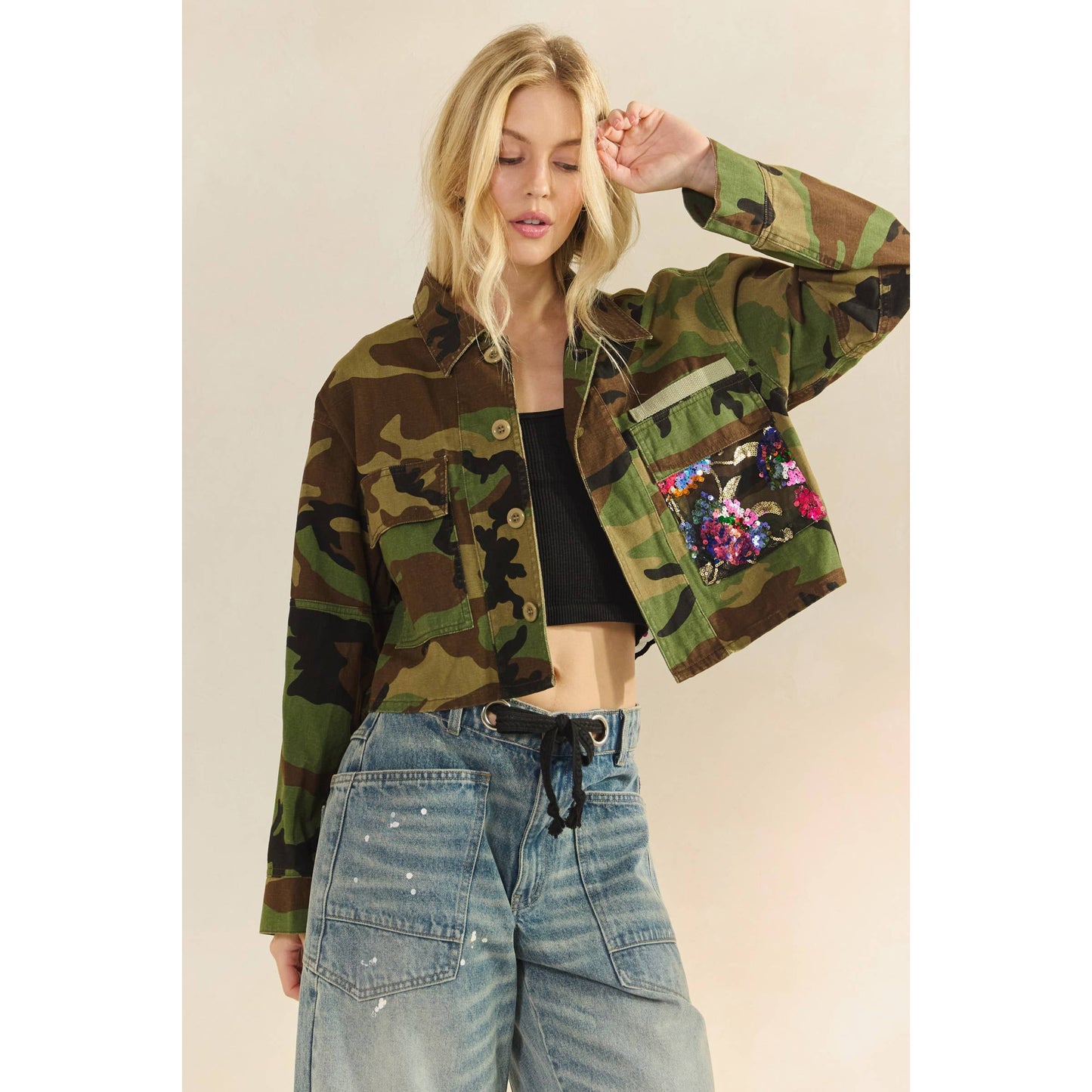 Camo Contrast Jacket