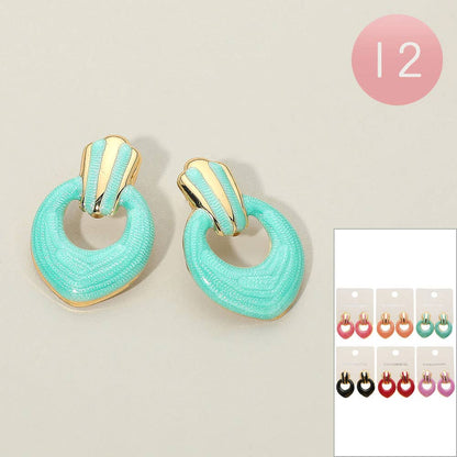 Enamel Door Knocker Earrings